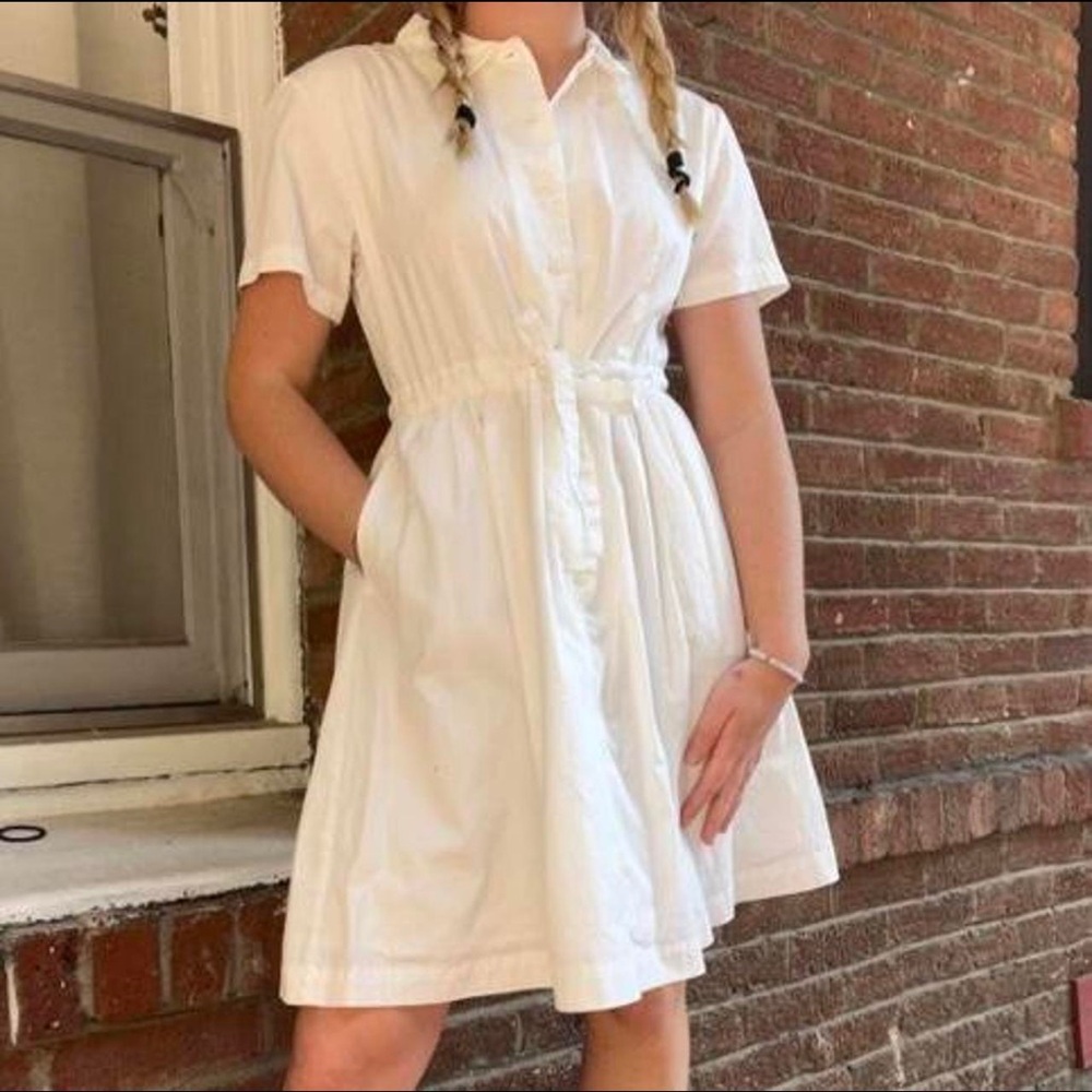 Brandy Melville - White Button-Up Dress
